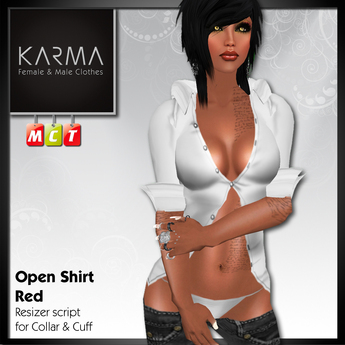 Second Life Marketplace - Karma - Sexy Open Shirt White
